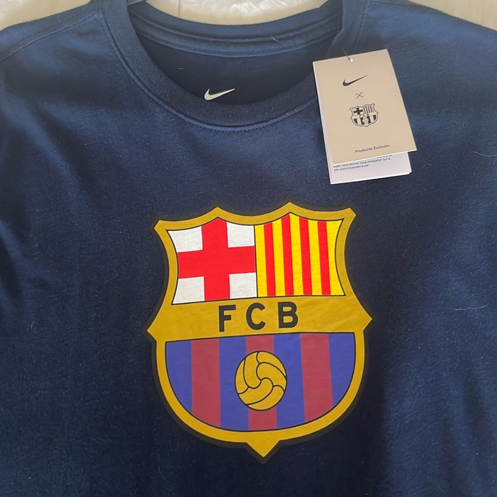 FCBarcelona tee. Bought at the NBA store in NYC. Authentic. Size M.